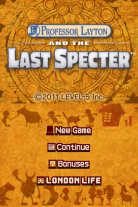 Professor Layton and the Last Specter (USA) screen shot title